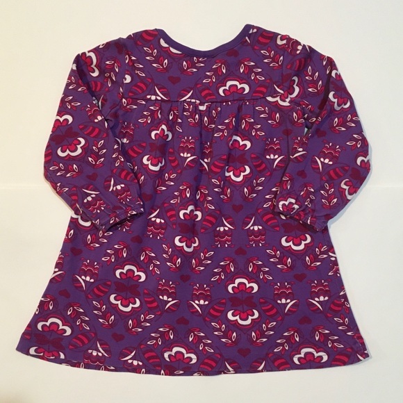 SOLD-Hanna Andersson Top LS Purple Floral 90 cm 3T - Picture 2 of 9